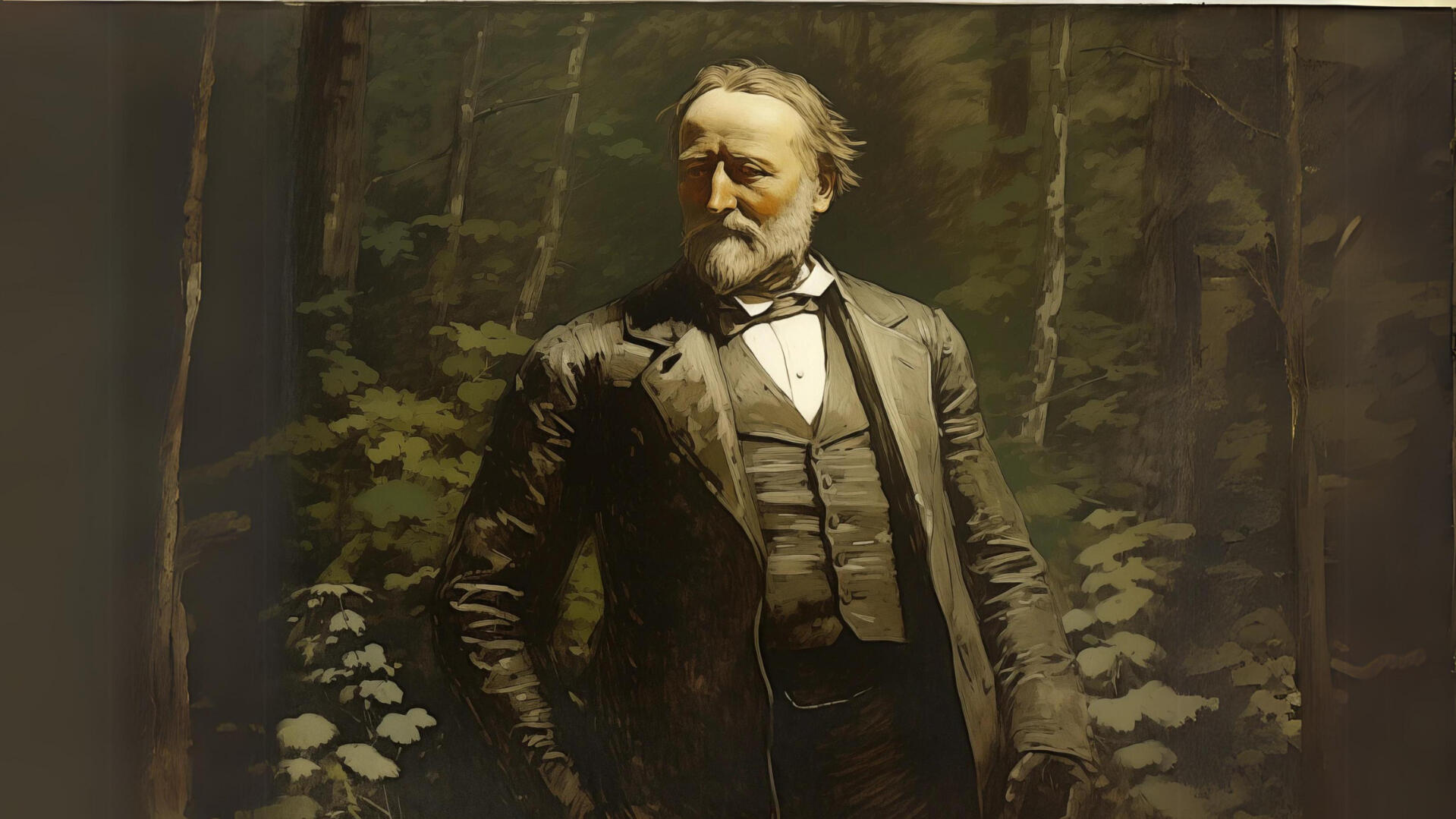 Willibald Alexis steht im Wald